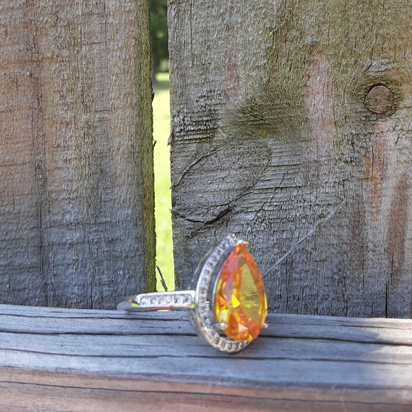 Yellow Citrine Statement Sterling Ring - Picture 4 of 8